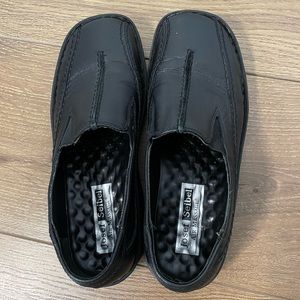 Josef Seibel Air Massage Size 5 Slip On Black Leather Loafers Shoes